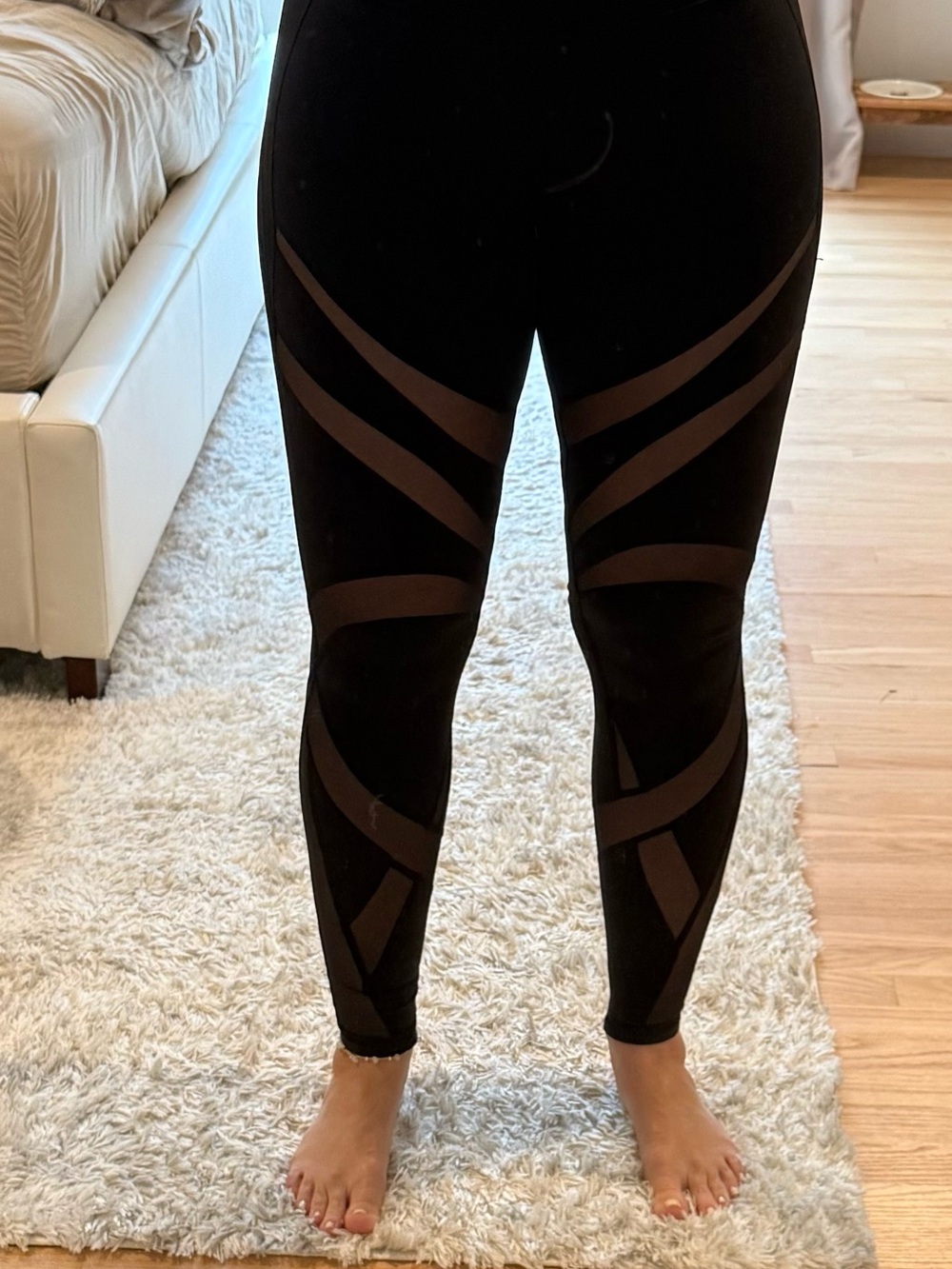 Lululemon wunder under Black Mesh-Panel High-Waist Leggings